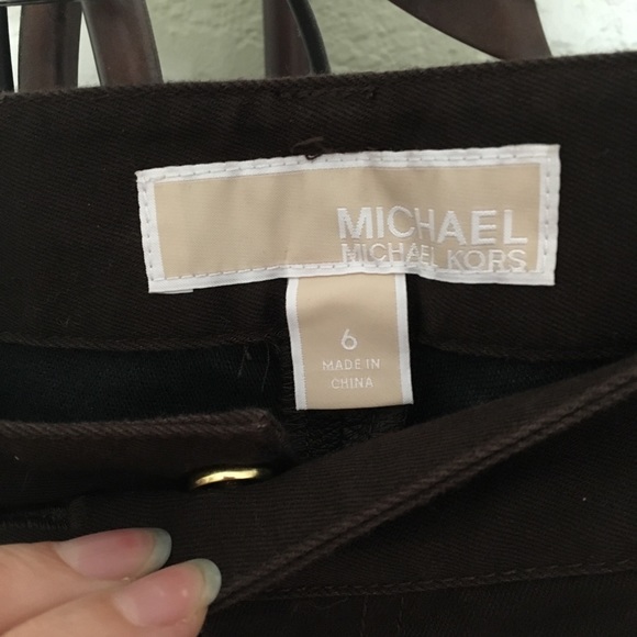 NWT Micheal Michael Kors Dark Brown pants size 6 - Picture 7 of 8